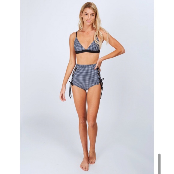 DAZE DAYZ GINGHAM CHECK_LACE UP HIGH BOTTOM - Picture 5 of 6